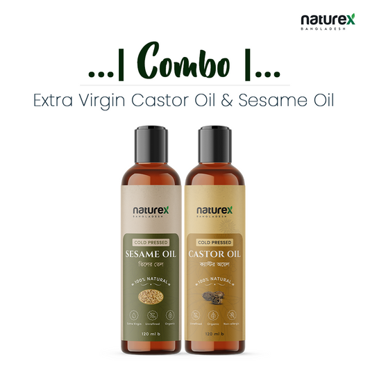 COMBO | Extra Virgin Castor Oil & Sesame Oil-240ml-100% Natural 🌱