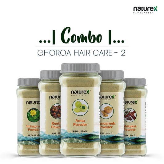 COMBO | GHOROA HAIR CARE-(2) Amla,Reetha,Shikakai,Bhringaraj,Methi- 440gm | 100% Natural 🌱