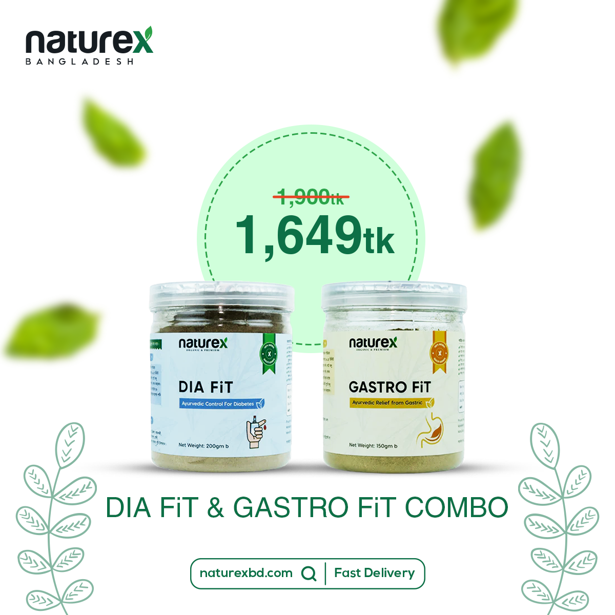 COMBO | DIA FiT & GASTRO FiT-Ayurvedic Health Care Remidies | 100% Natural 🌱