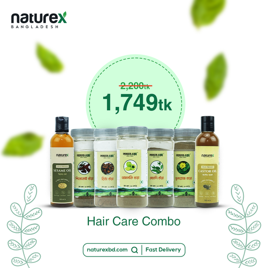 COMBO | HAIR CARE-Castor Oil,Sesame Oil,Amla,Reetha,Shikakai,Bhringraj & Methi | 100% Natural 🌱