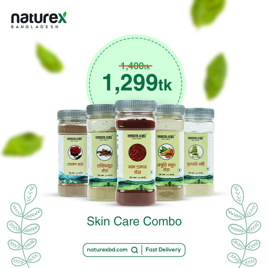 COMBO | SKIN CARE-Kasturi Holud,Rose,Multani Mud,Red Sandalwood & Liquorice | 100% Natural 🌱